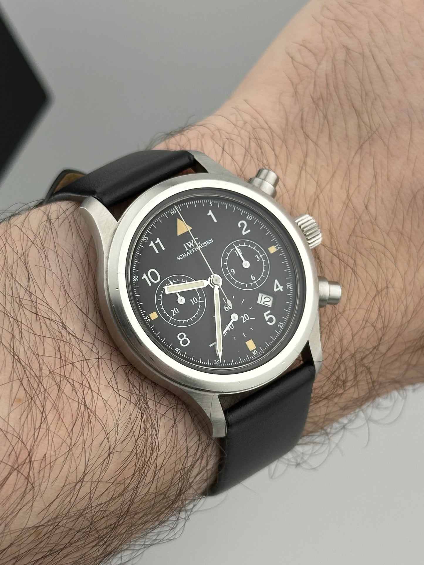 IWC Fliegerchronograph Pilot Watch - Black Dial