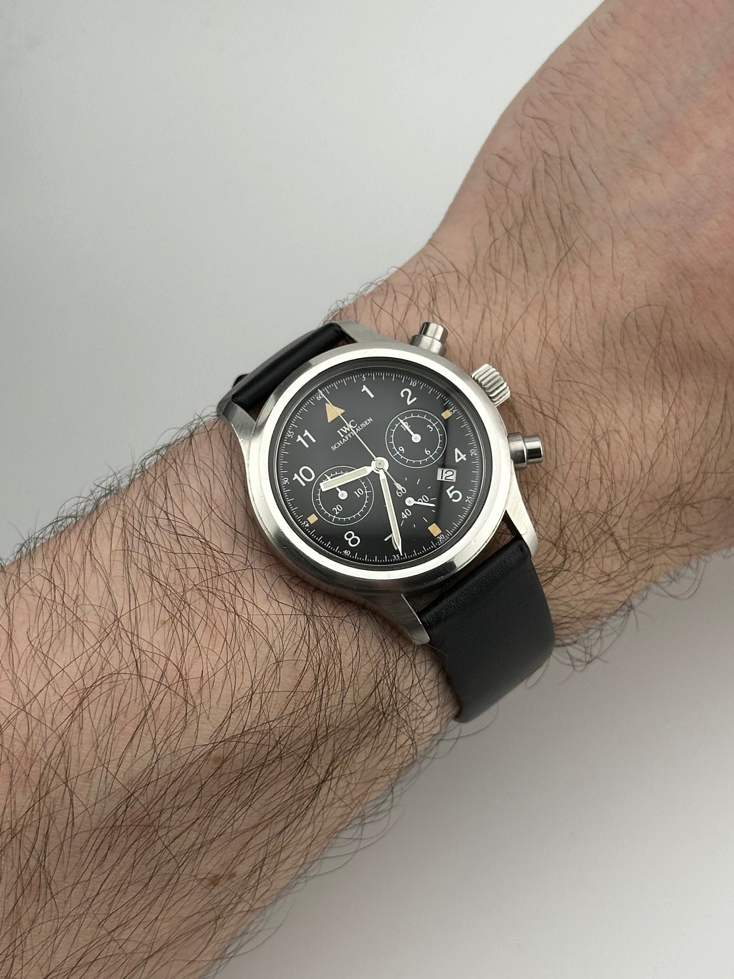IWC Fliegerchronograph Pilot Watch - Black Dial