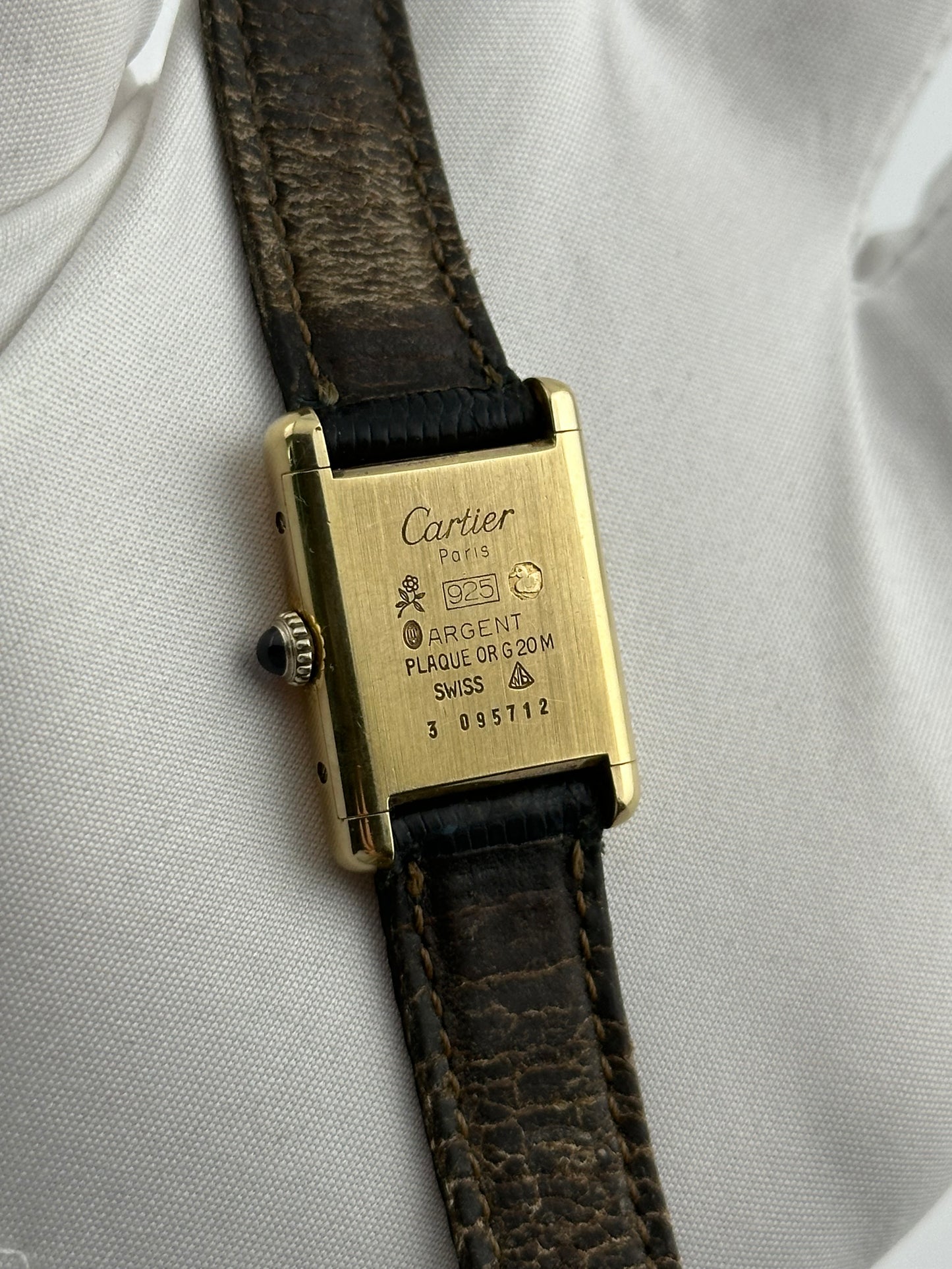 Cartier Must Tank Vermeil - Black 'Onyx' Dial