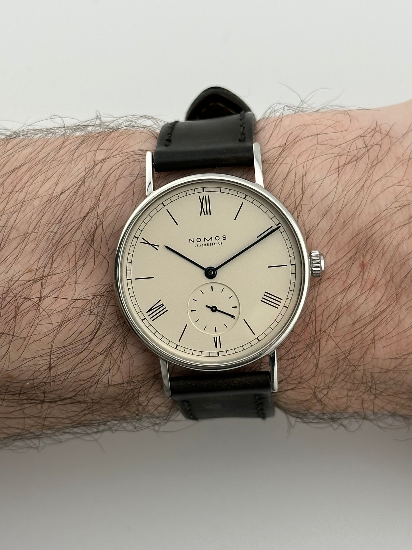 NOMOS Glashutte Ludwig Open Caseback - Cream Dial