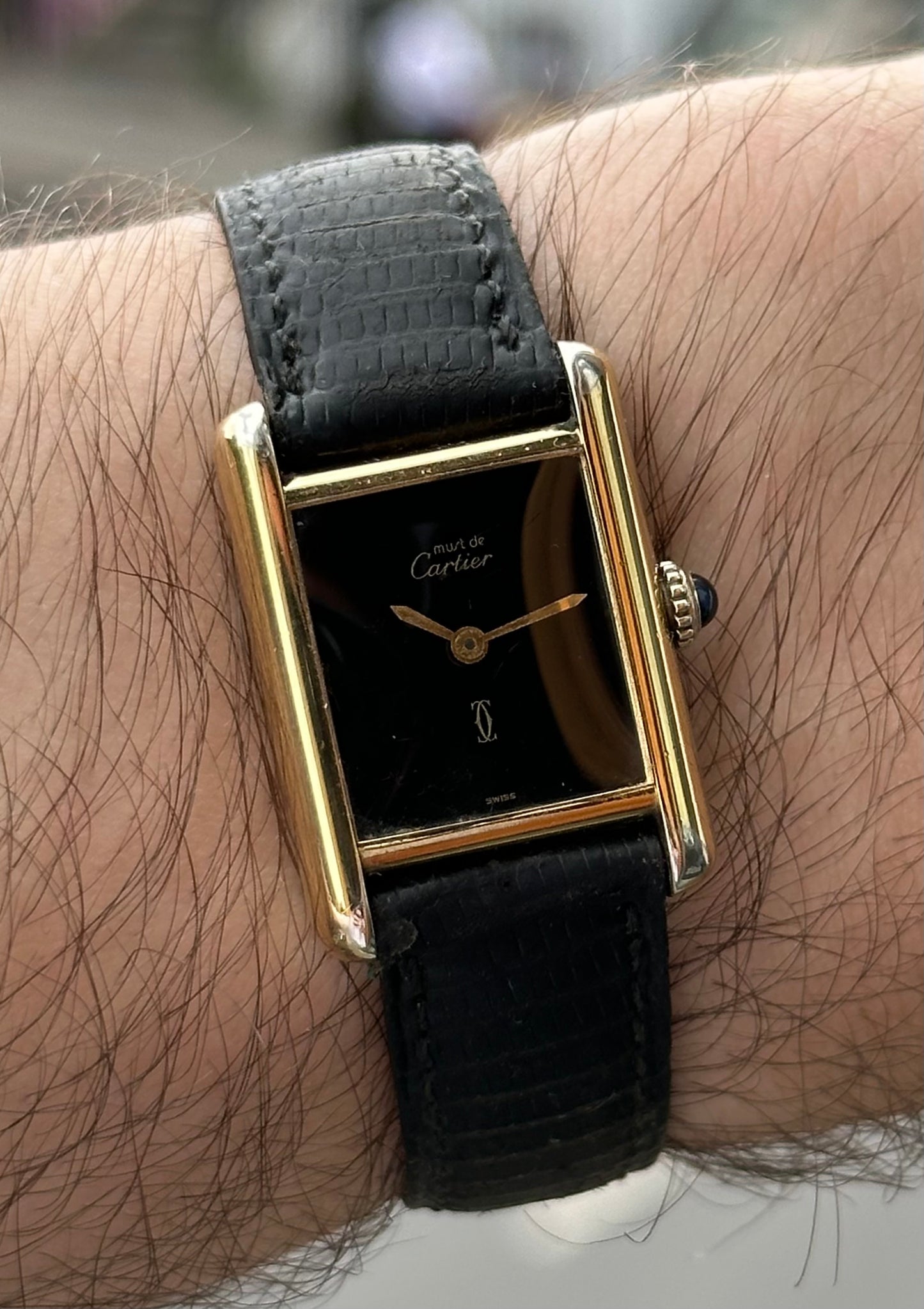 Cartier Must Tank Vermeil - Black 'Onyx' Dial